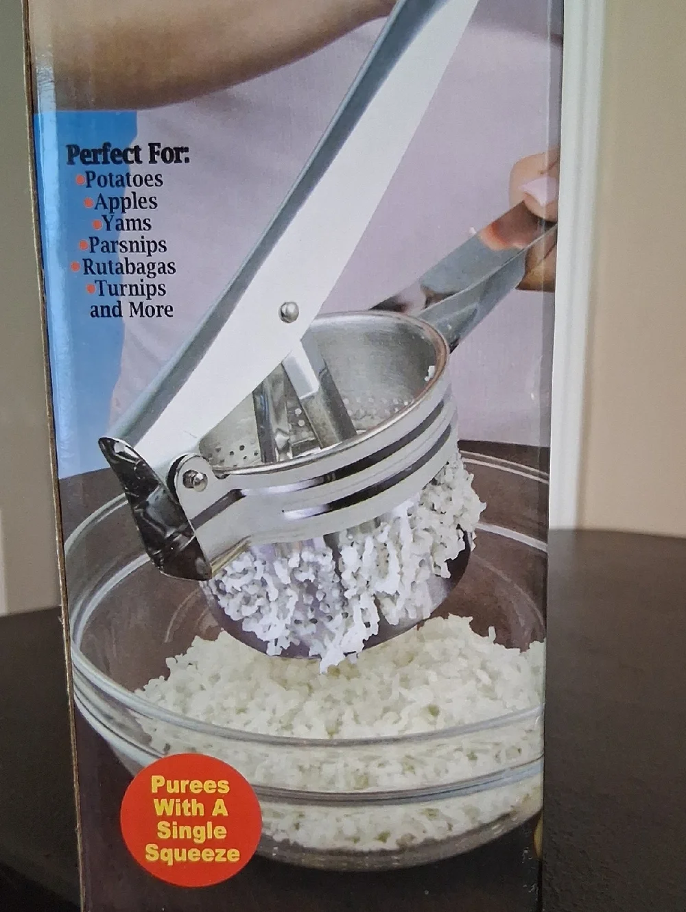 Potato Ricer - Stainless Steel Makes Smooth Potatoes, Purees, Baby Food